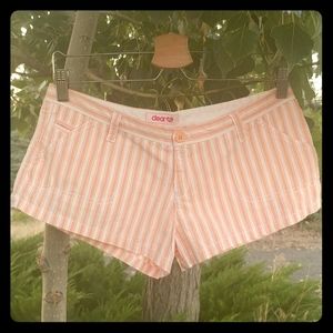 NWOT Tangerine Stripe Cotton Short Shorts